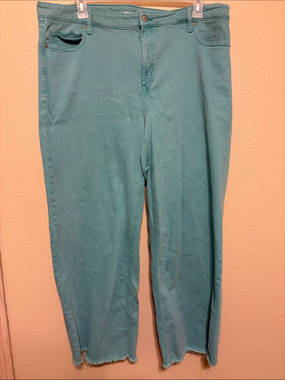 Old Navy Teal Ankle-Length Stretch Jeans